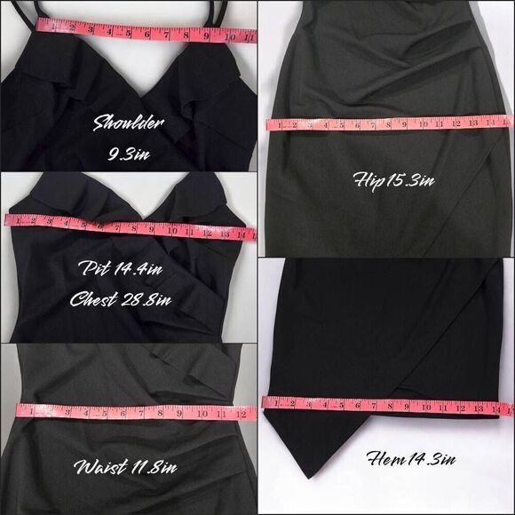 Windsor Ruffle WrapBodycon Dress(C020)-Size S for Women - Picture 11 of 12